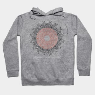 Red and black mandala Hoodie